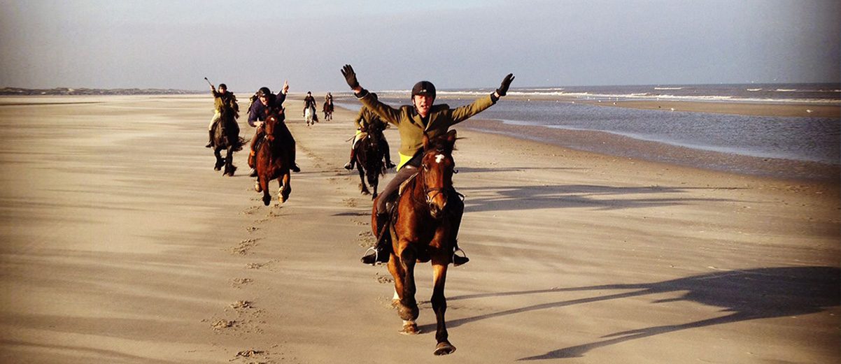 Strandrit terschelling gevorderde ruiter.